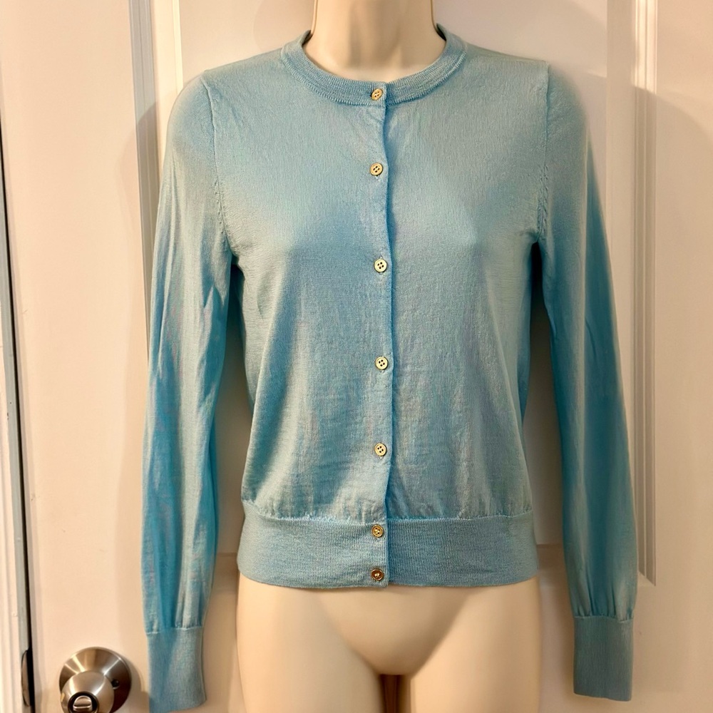 J. Crew Blue Cardigan Sweater